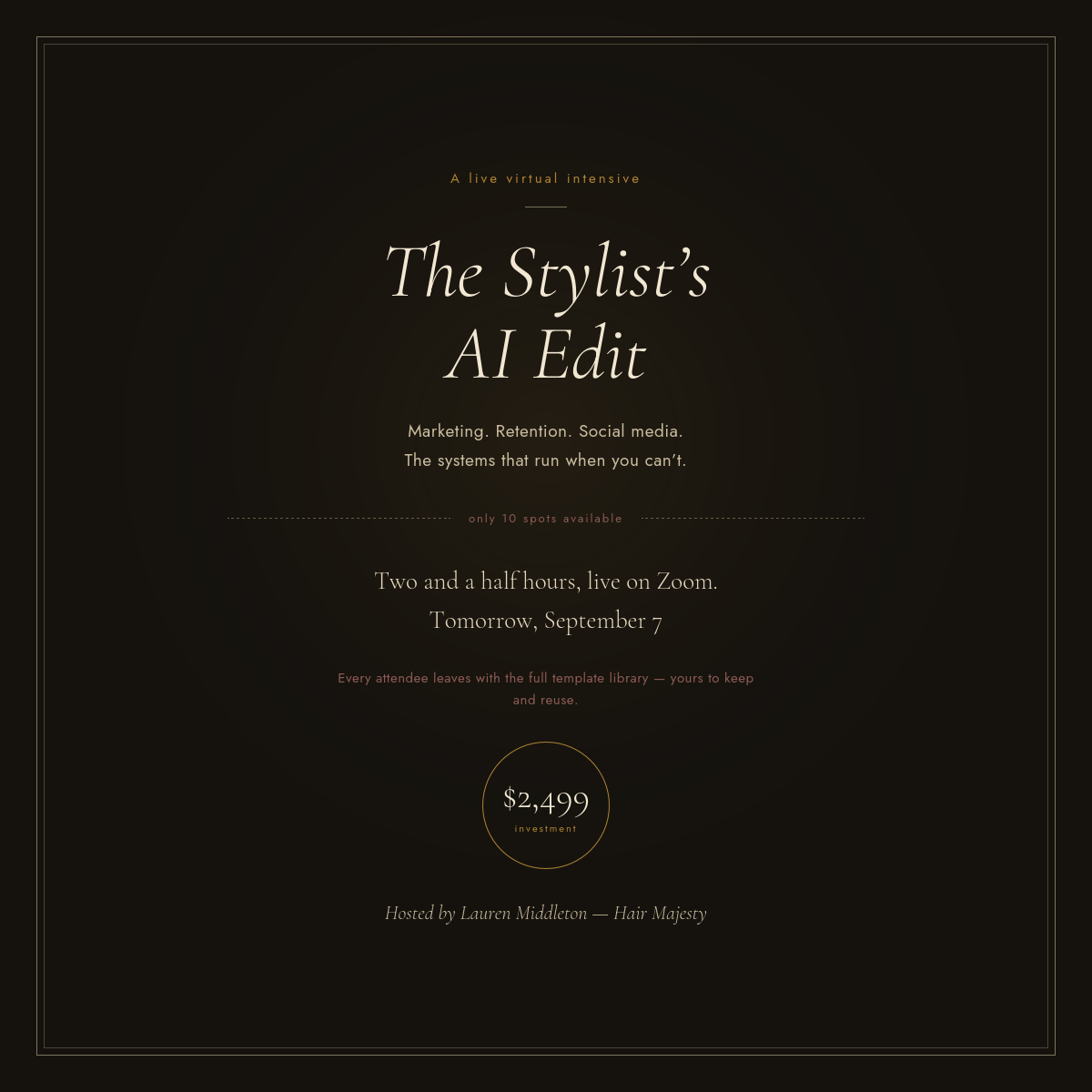 The Stylist’s AI Edit — Live Virtual Intensive Anitra Phifer